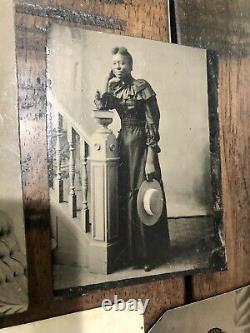 COLLECTION RARE DE PHOTOS TINTYPE D'AFRO-AMÉRICAINS / NOIRS ANCIENNES DES ANNÉES 1800 1860+