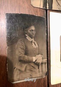 COLLECTION RARE DE PHOTOS TINTYPE D'AFRO-AMÉRICAINS / NOIRS ANCIENNES DES ANNÉES 1800 1860+