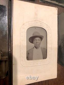 COLLECTION RARE DE PHOTOS TINTYPE D'AFRO-AMÉRICAINS / NOIRS ANCIENNES DES ANNÉES 1800 1860+