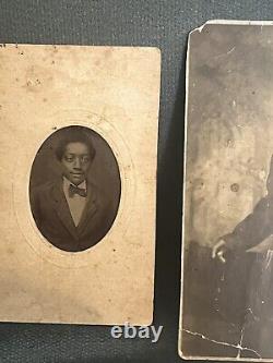 COLLECTION RARE DE TINTYPES ET DE PHOTOS ALBUMINÉES ANCIENNES D'AFRO-AMÉRICAINS 1860-1920
