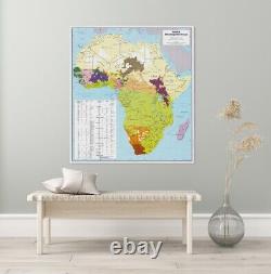 Carte ethnolinguistique de l'Afrique - Affiche des langues africaines et des groupes ethniques