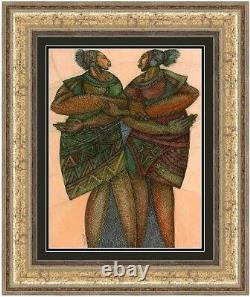 Charles Bibbs DEUX SOEURS Édition limitée Impressions d'art afro-américain