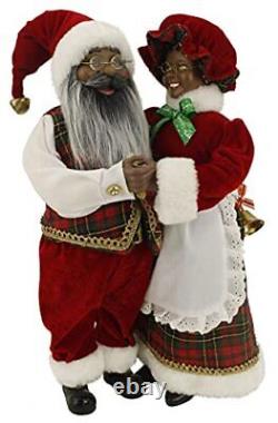 Collection de collines venteuses Dansant M. & Mme Père Noël ethnique afro-américain