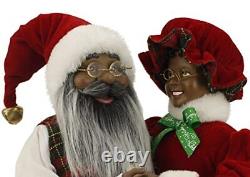 Collection de collines venteuses Dansant M. & Mme Père Noël ethnique afro-américain