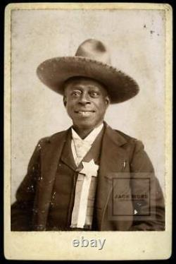 Cow-boy africain-américain rare signé Reuben le Guide San Diego Californie 1800s