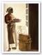Dame Près De La Fenêtre Aquarelle Giclee Consuelo Gamboa Art Afro-américain 22x30