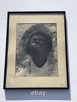 Dessin original de Richard Wyatt Jr Portrait des années 1970 de l'Afro-Américain Célèbre Rare