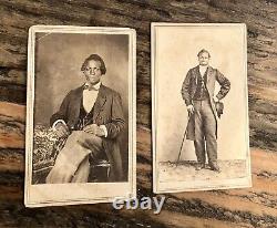 Deux hommes afro-américains de l'ère esclavagiste des années 1860 en Nevada, avec timbre fiscal de la guerre civile