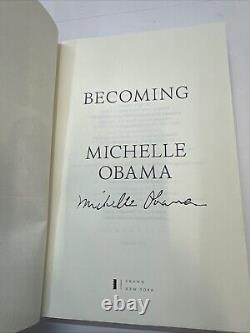 Devenir Michelle Obama Édition reliée signée à la main première édition autographiée 2018