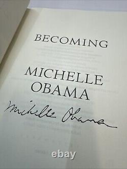 Devenir Michelle Obama Édition reliée signée à la main première édition autographiée 2018