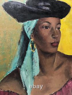 Dorothy C Neal Portrait Afro-Américain Étudiant de Nicolai Fechin Peinture à l'huile