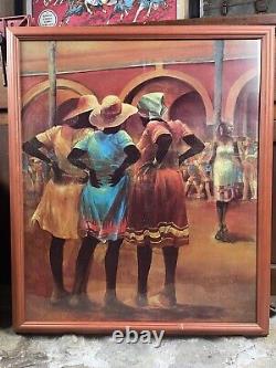 Écoutez les os de la hanche, Paul Goodnight, impression encadrée afro-américaine de 1982, 34X29.