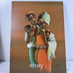 Elaine Dungill Peinture de la famille afro-américaine sur toile Giclee