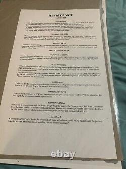 Estampes historiques afro-américaines 8X17 scellées sous plastique. 9 belles estampes.