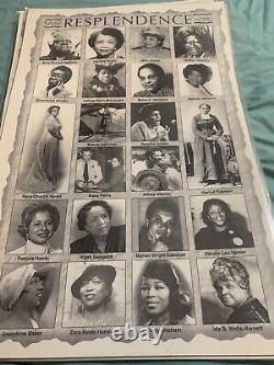 Estampes historiques afro-américaines 8X17 scellées sous plastique. 9 belles estampes.