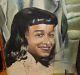 Femme Afro-américaine - Peinture à L'huile Sur Toile Vintage Non Signée