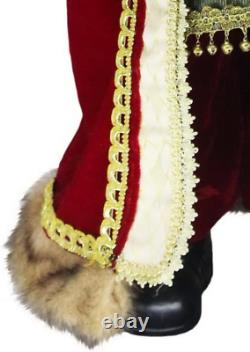 Figurine de Noël Santa Claus ethnique afro-américain de 36 pouces debout