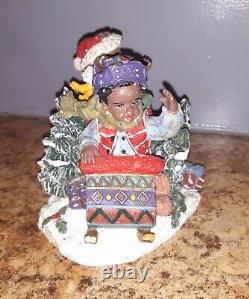 Figurines de Noël ethniques noires américaines africaines ensemble de 6