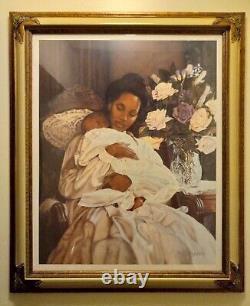Image d'art noir africain-américain signée par Melinda Byers - Impression sur toile encadrée