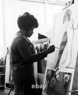Impression en noir moderne de l'artiste afro-américaine Carol Ann Carter, 1977