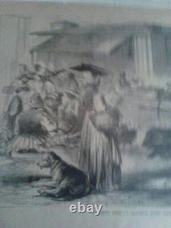 L'art Afro-américain. Vultures Manger Carcass Charleston Sc 1879 Imprimé Gravé