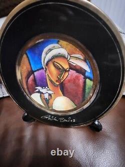 Lashun Beal - Collectible d'art africain américain GRACIEUX Assiette de 9 1/4 pouces