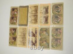 Lot de 10 cartes photographiques STEREOVIEW antiques RARES d'Afro-Américains