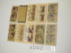 Lot de 10 cartes photographiques STEREOVIEW antiques RARES d'Afro-Américains