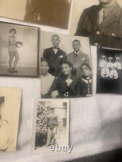Lot de 13 photographies de portraits d'Américains noirs afro-américains antiques des années 1900