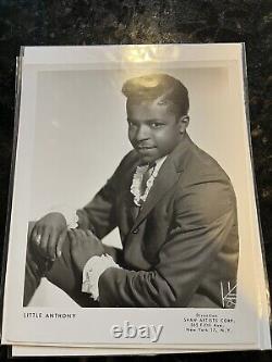 Lot de 3 photos d'artistes musicaux afro-américains masculins en format 8x10