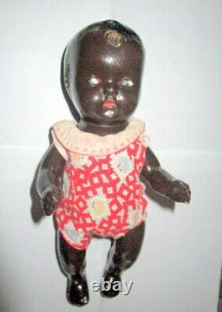 Lot vintage de 2 poupées ethniques noires pour bébé - composition - marquées