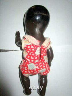 Lot vintage de 2 poupées ethniques noires pour bébé - composition - marquées