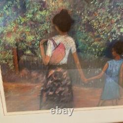 Manning African American Mère And Child 2000 Peinture 21.5 X25.5