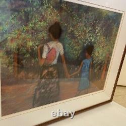 Manning African American Mère And Child 2000 Peinture 21.5 X25.5