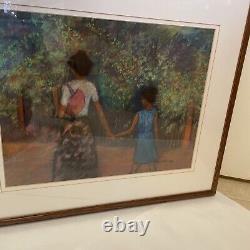 Manning African American Mère And Child 2000 Peinture 21.5 X25.5