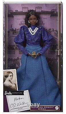 Mattel 2022 Signature Barbie Inspirant Femmes Madame C. J. Walker Doll #hlm19