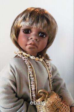NOUVELLE perruque ARIKA KAYE WIGGS 24 pouces pour poupée de bisque noire américaine et autochtone australienne