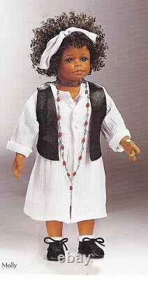NOUVELLE poupée en porcelaine noire MOLLY DE KAYE WIGGS de 24 pouces, LAURÉATE DU PRIX DOTY de couleur africaine-américaine