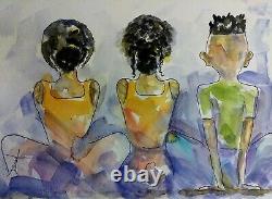 Original African American Grande Galerie 20x20 Enduite De Toile Reproduction