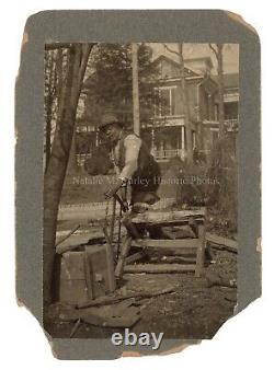 PR Photos de travail du bois d'anciens esclaves afro-américains des années 1900