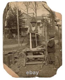 PR Photos de travail du bois d'anciens esclaves afro-américains des années 1900