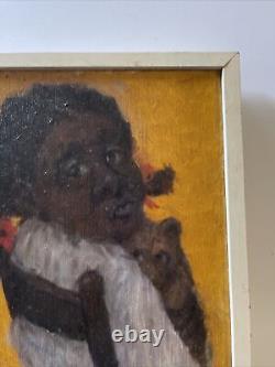 Peinture d'Américana Noire Portrait d'une Fille Afro-Américaine John Doyle Célèbre 1960
