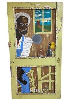 Peinture d'art populaire afro-américain intitulée Vin de fraise par William H. Clarke