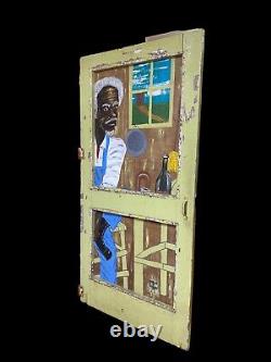 Peinture d'art populaire afro-américain intitulée Vin de fraise par William H. Clarke