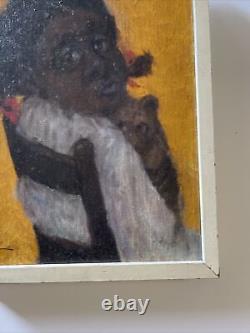 Peinture de l'Américana noire Portrait de Fille Afro-Américaine John Doyle Célèbre 1960