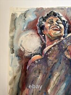 Peinture de portrait Black Americana d'une femme afro-américaine, modèle féminin par Bell