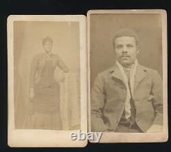 Photos anciennes d'un homme et d'une femme afro-américains, mari et femme, en Kentucky, dans la tradition afro-américaine.