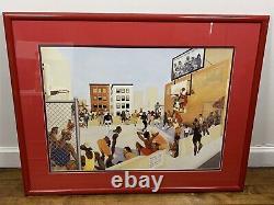 Piedmont Court Ernest Watson African American Art Print 23x30.5 Énorme Encadrée