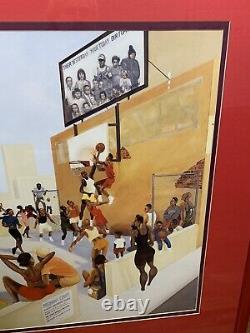 Piedmont Court Ernest Watson African American Art Print 23x30.5 Énorme Encadrée