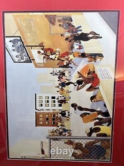 Piedmont Court Ernest Watson African American Art Print 23x30.5 Énorme Encadrée